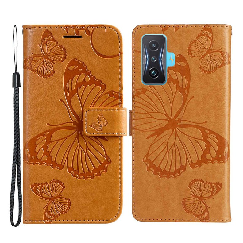 Xiaomi Poco F4 GT 5G Butterfly Flower Magnetic  Θήκη Πορτοφόλι Yellow