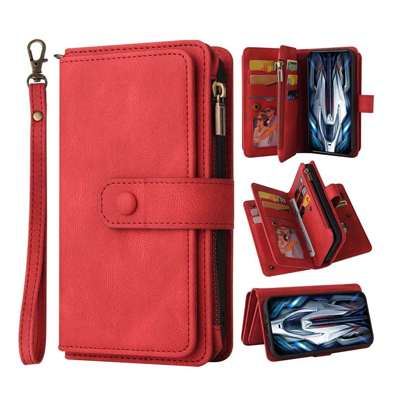 Xiaomi Poco F4 GT 5G Anti-drop Wallet Stand Leather  Θήκη  Πορτοφόλι Red