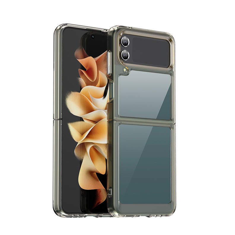Samsung Galaxy Z Flip4 5G Colorful Series Acrylic  Σκληρή Θήκη Transparent Grey