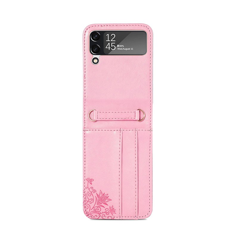 Samsung Galaxy Z Flip4 5G Diagonal Lanyard  Σκληρή Θήκη Pink