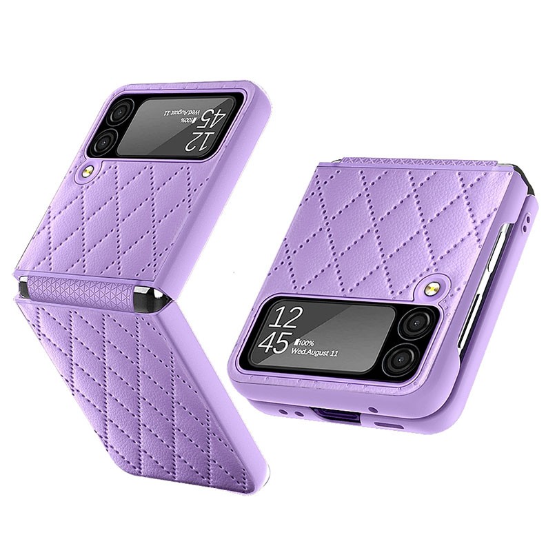 Samsung Galaxy Z Flip4 5G Diamond Lattice Σκληρή Θήκη Purple