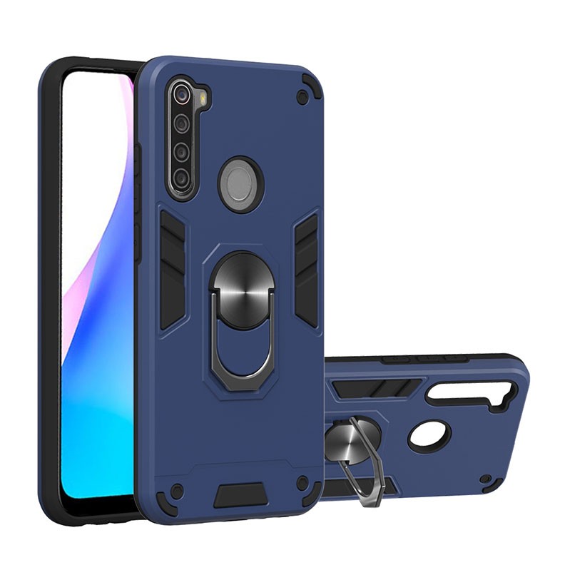 Xiaomi Redmi Note 8T Armour Σκληρή Θήκη με Δαχτυλίδι Navy