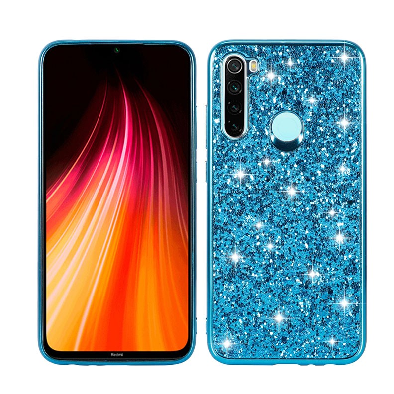 Xiaomi Redmi Note 8 Glittery Powder Θήκη Σιλικόνης Blue