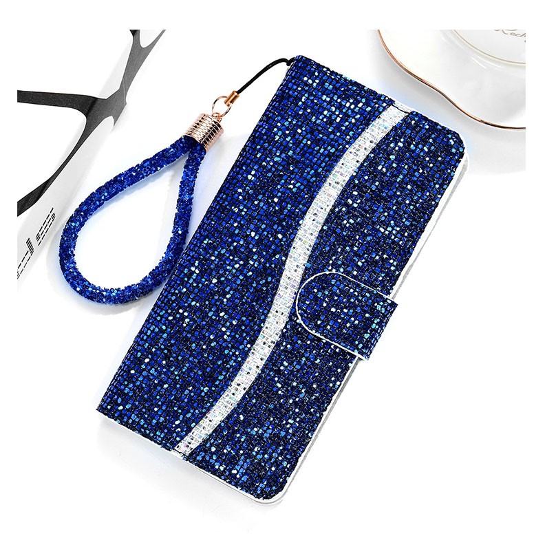 Xiaomi Redmi Note 8 Glitter Powder Θήκη Πορτοφόλι Blue