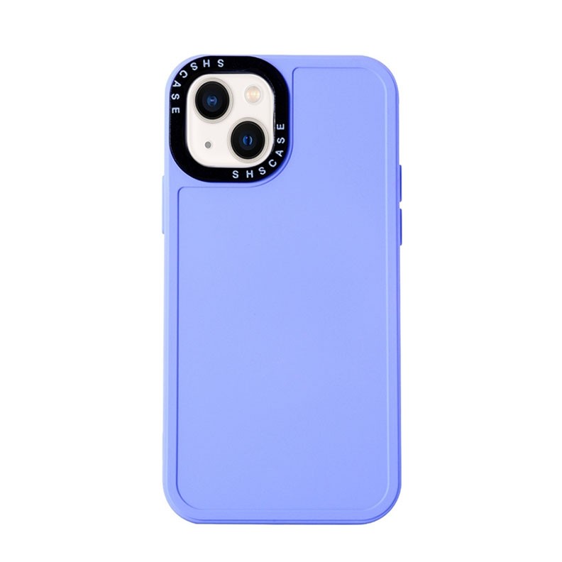 Apple iPhone 14 Black Lens Frame Θήκη Σιλικόνης Purple