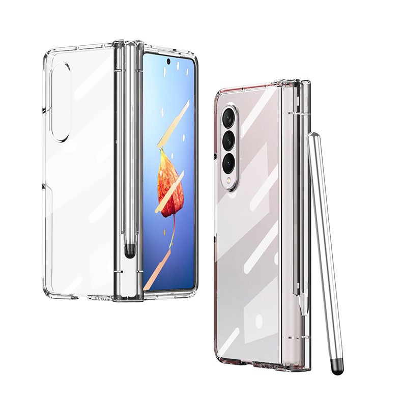 Samsung Galaxy Z Fold4 5G Full Body Σκληρή Θήκη με Πενάκι Transparent