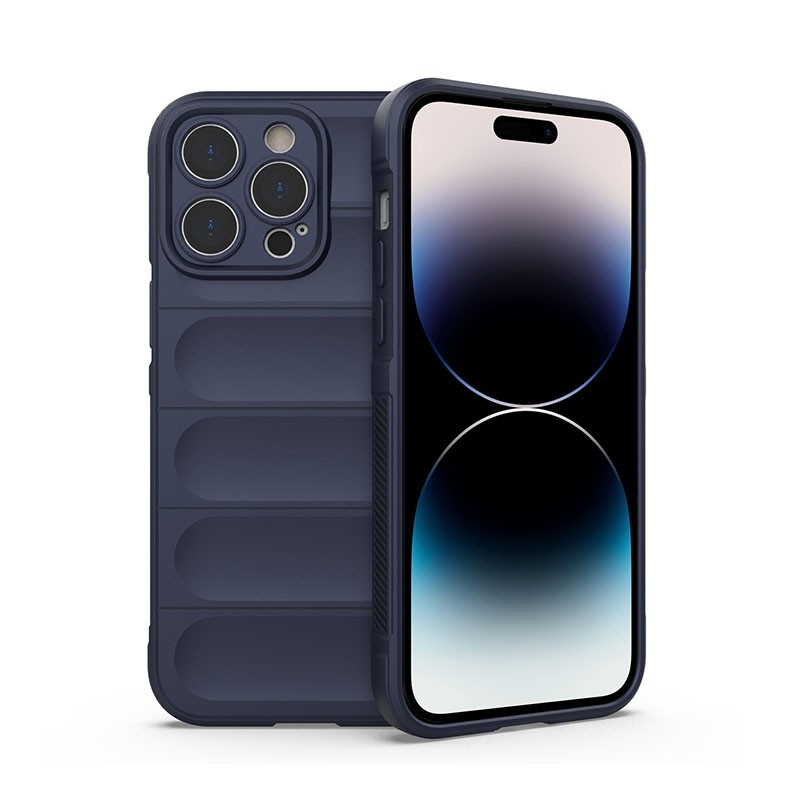 Apple iPhone 14 Pro Max Magic Shield Θήκη Σιλικόνης Dark Blue