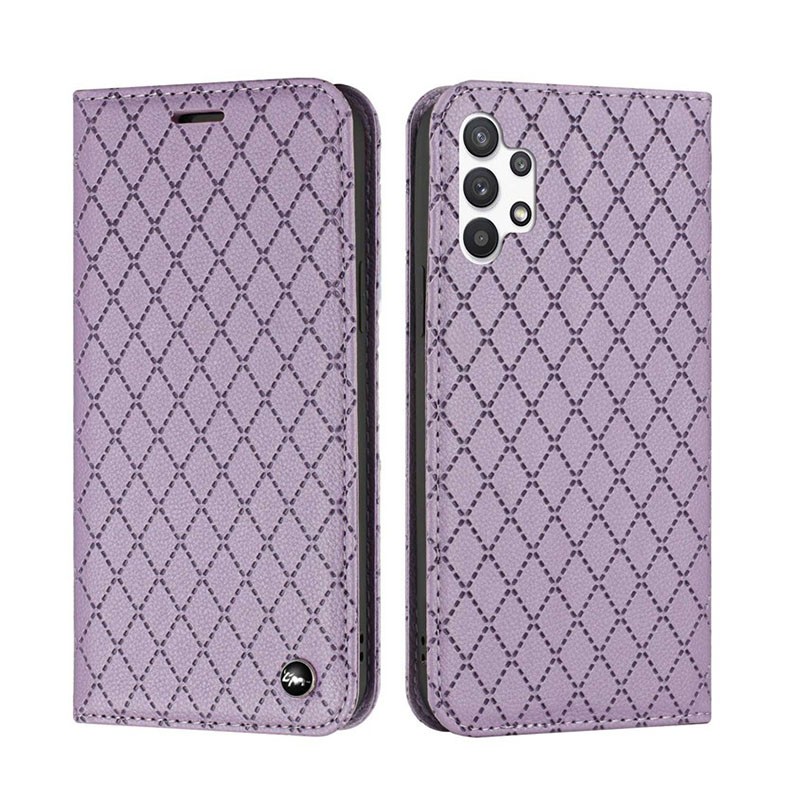 Samsung Galaxy A13 4G Rhombus Texture Θήκη Βιβλίο Purple