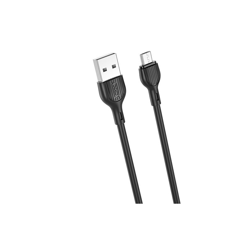 XO NB200 Micro USB Καλώδιο Φόρτισης 2m 2.1A Black