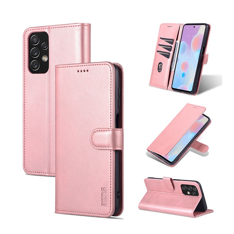 Samsung Galaxy A23 5G Skin Feel Θήκη Πορτοφόλι Rose Gold