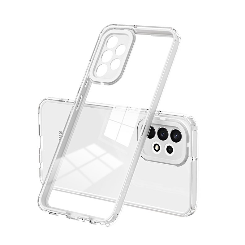 Samsung Galaxy A23 5G Color Frame Διάφανη Θήκη Σιλικόνης White