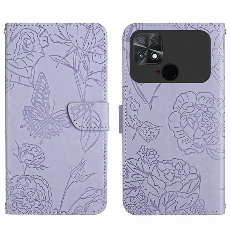 Xiaomi Poco C40 Butterfly Θήκη Πορτοφόλι Purple