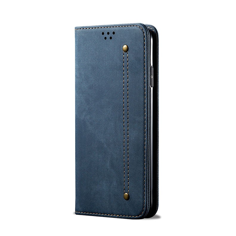 Xiaomi Poco C40 Denim Texture Θήκη Βιβλίο Blue