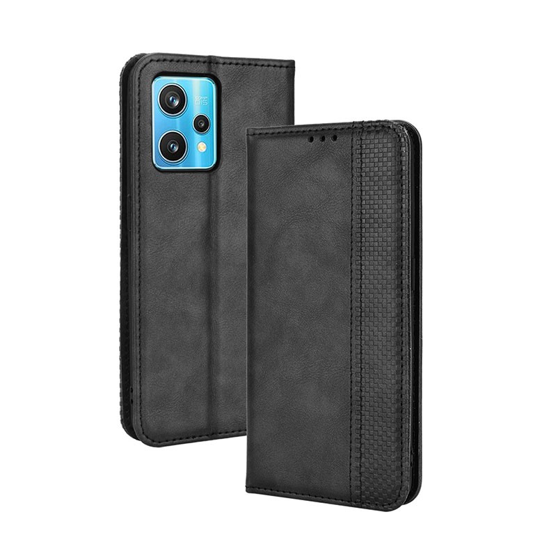 Realme 9 Pro 5G Magnetic Buckle Retro Θήκη Βιβλίο Black