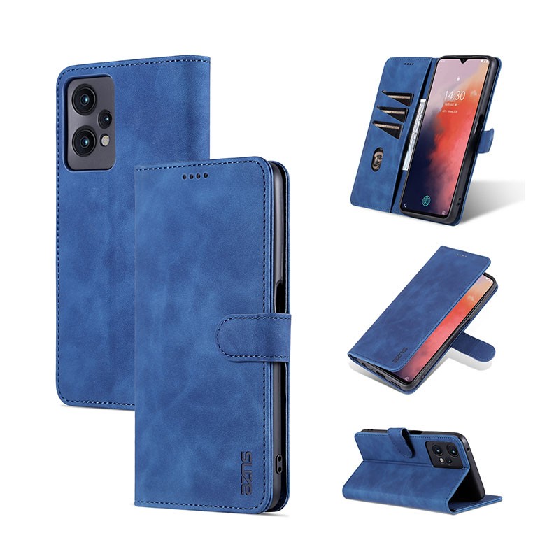 Realme 9 Pro 5G Flip Texture Leather Θήκη Πορτοφόλι Blue