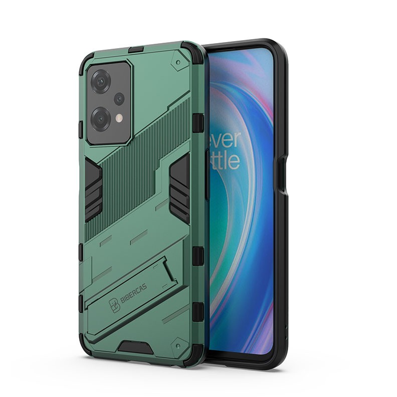 Realme 9 Pro 5G Punk Armor Σκληρή Θήκη με Στήριγμα Green