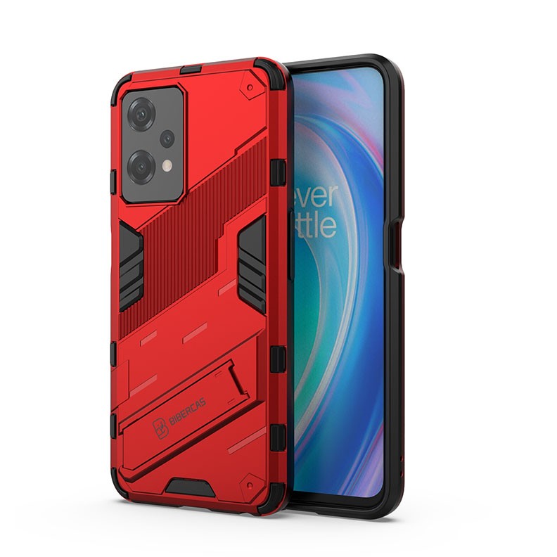 Realme 9 Pro 5G Punk Armor Σκληρή Θήκη με Στήριγμα Red