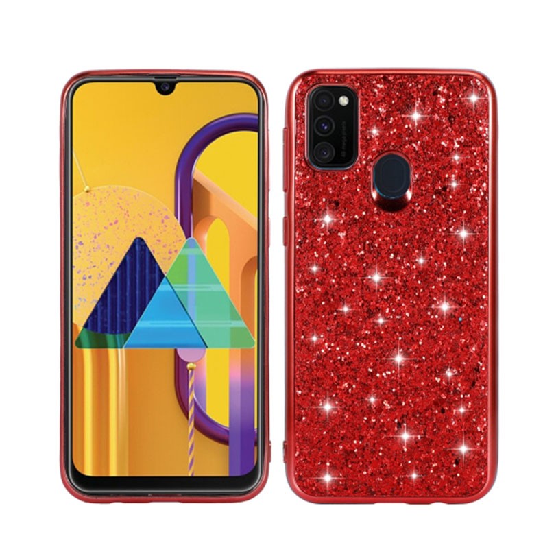 Samsung Galaxy A21s Glitter Powder Θήκη Σιλικόνης Red