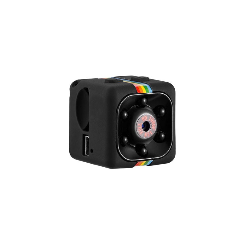 Sports SQ11 Mini Web Camera Full HD 720P Με Ενσωματωμένο Μικρόφωνο Black