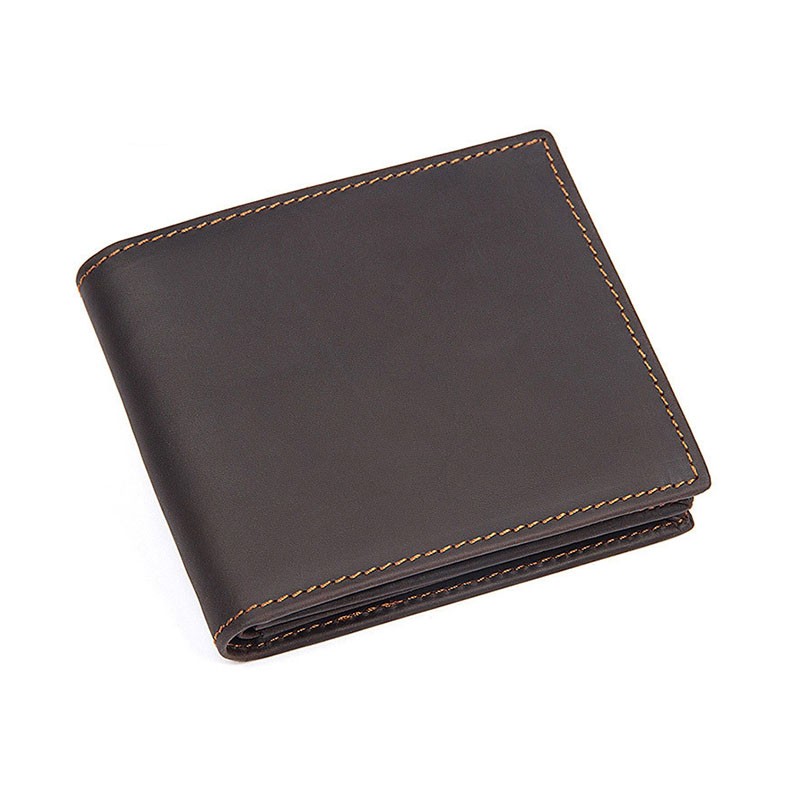 Leather Μικρό Ανδρικό Πορτοφόλι Brown Black