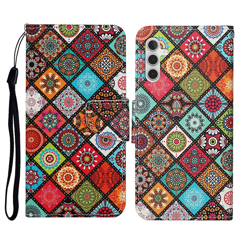 Samsung Galaxy A54 5G Colored Drawing Θήκη Πορτοφόλι Ethnic Style