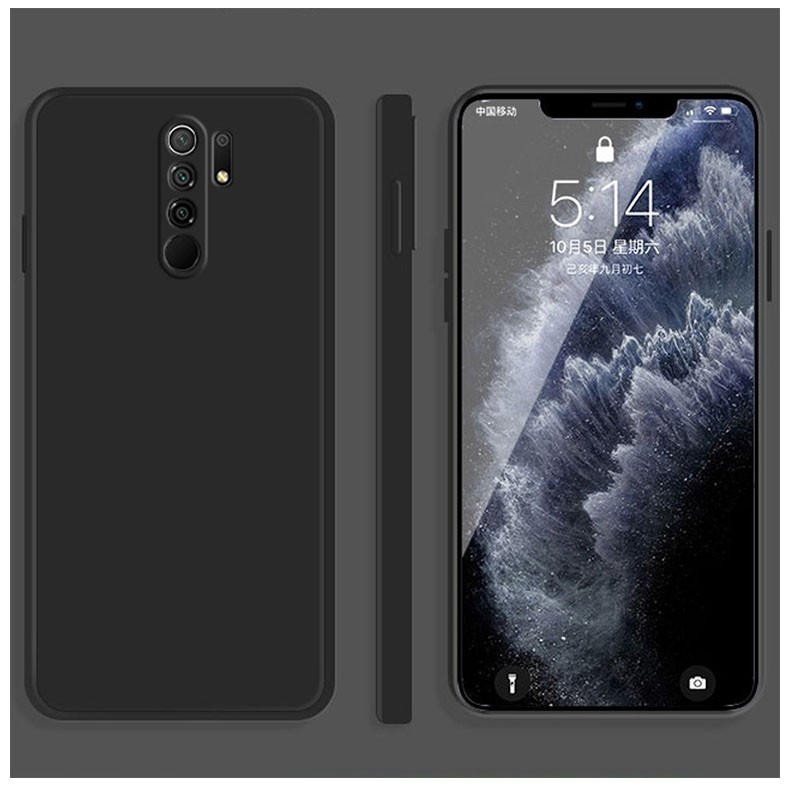 Xiaomi Redmi 9 Imitation Liquid Θήκη Σιλικόνης Black