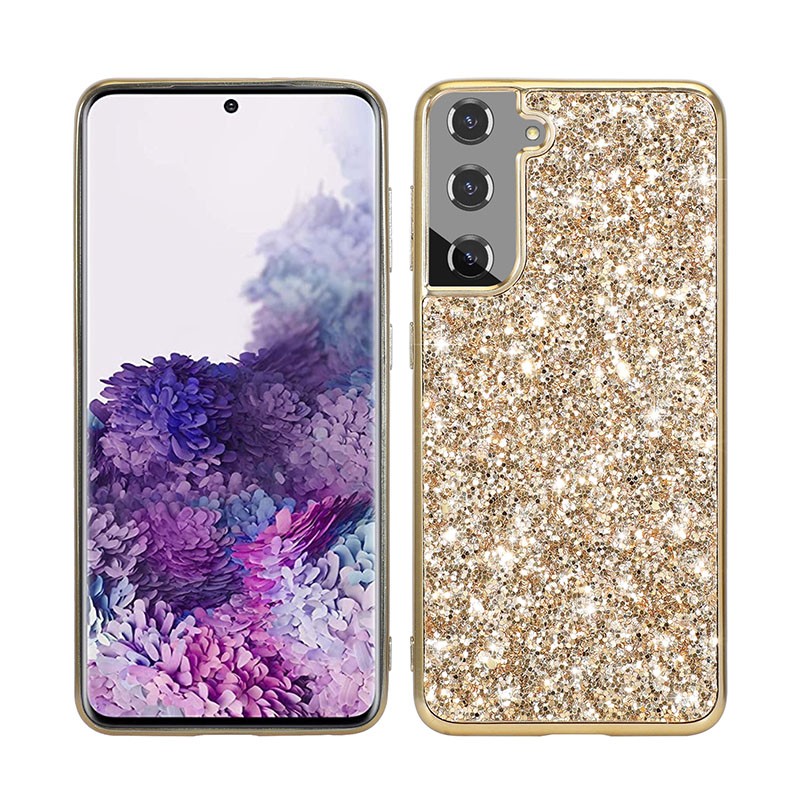 Samsung Galaxy S21 Plus 5G Glitter Powder Σκληρή Θήκη Gold
