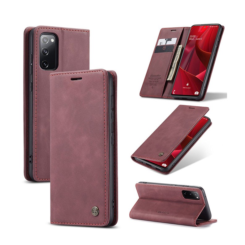 Samsung Galaxy S20 FE CaseMe 013 Θήκη Βιβλίο Wine Red