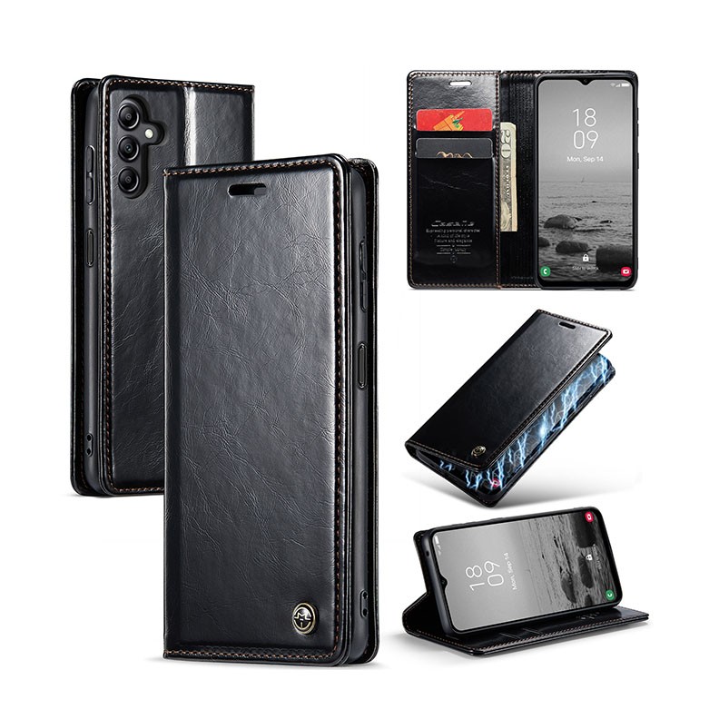 Samsung Galaxy A14 5G CaseMe 003 Lite Leather Θήκη Βιβλίο Black