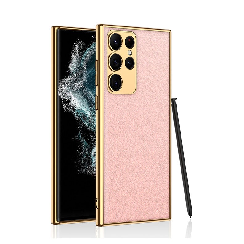 Samsung Galaxy S23 Ultra 5G Plating Θήκη Σιλικόνης Pink