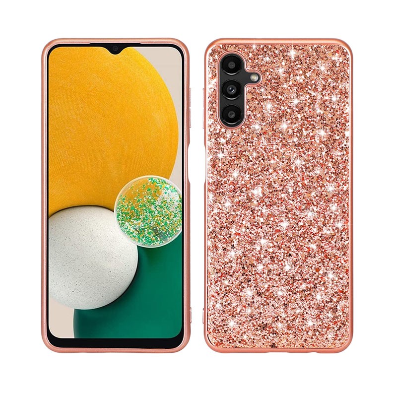 Samsung Galaxy A54 5G Glitter Powder Θήκη Σιλικόνης Rose Gold
