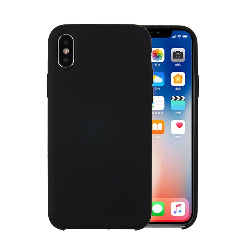 Apple iPhone X/Xs Pure Color θήκη Σιλικόνης Black