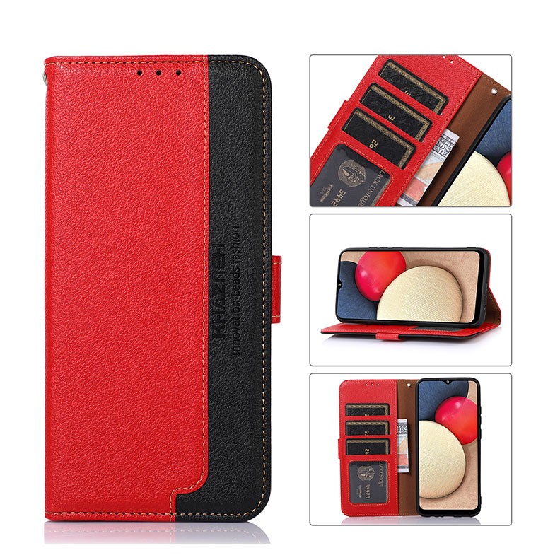 OnePlus 11 5G KHAZNEH Litchi Texture Θήκη Πορτοφόλι Red