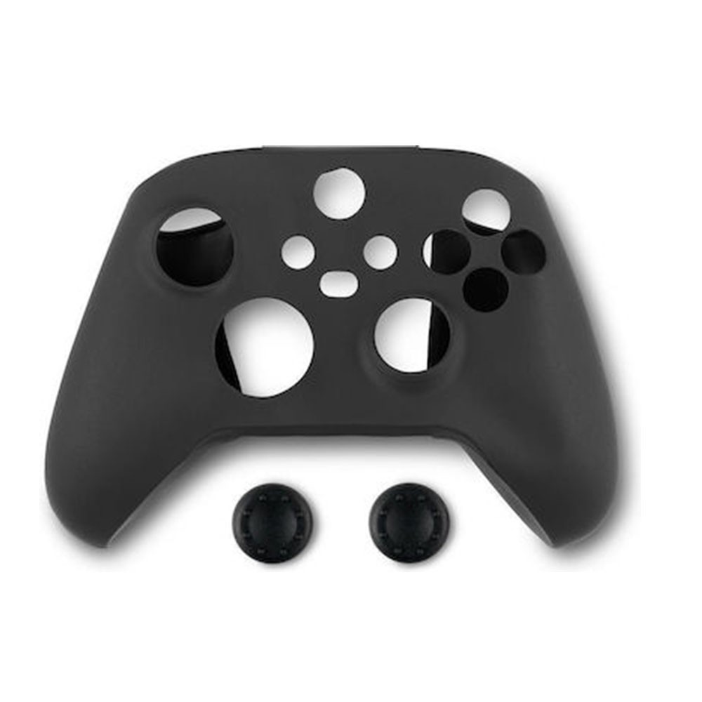 Spartan Gear Silicon Skin Cover Θήκη Σιλικόνης και Thumb Grips για Χειριστήριο Xbox Series Black