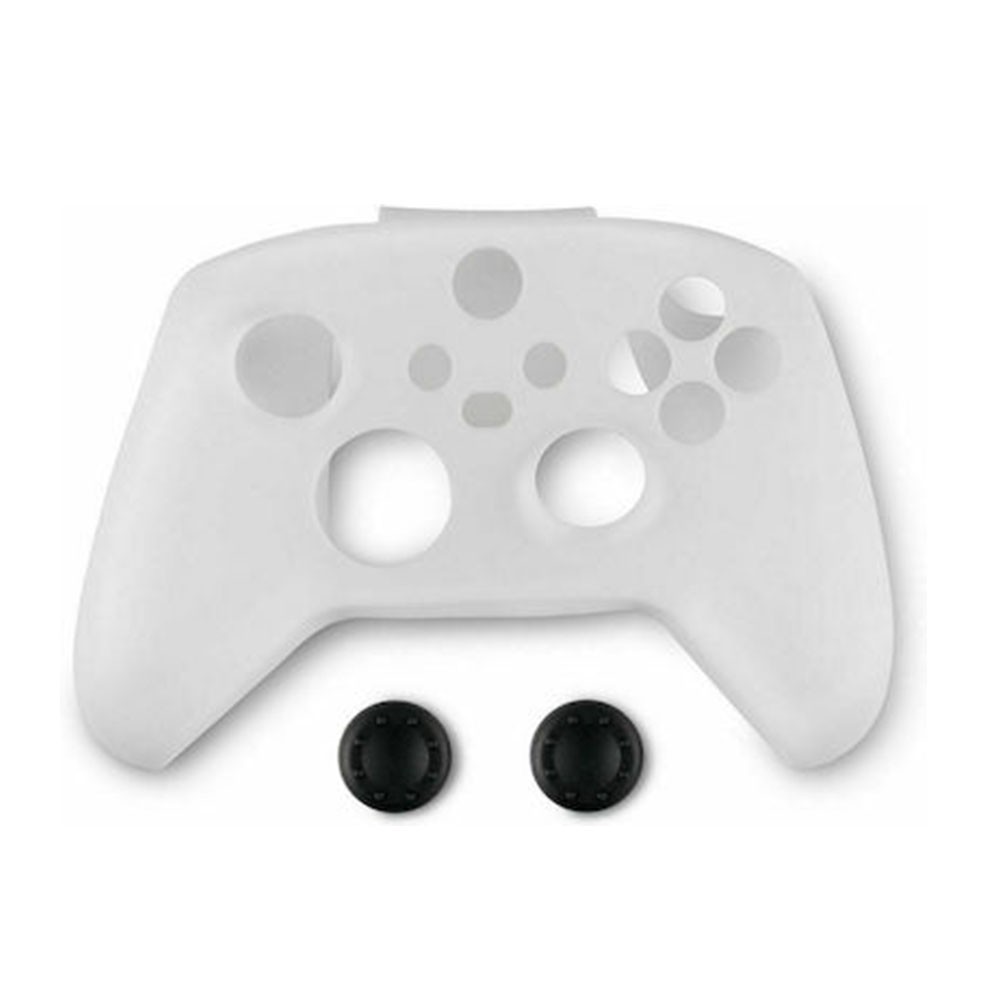 Spartan Gear Silicon Skin Cover Θήκη Σιλικόνης και Thumb Grips για Χειριστήριο Xbox Series White