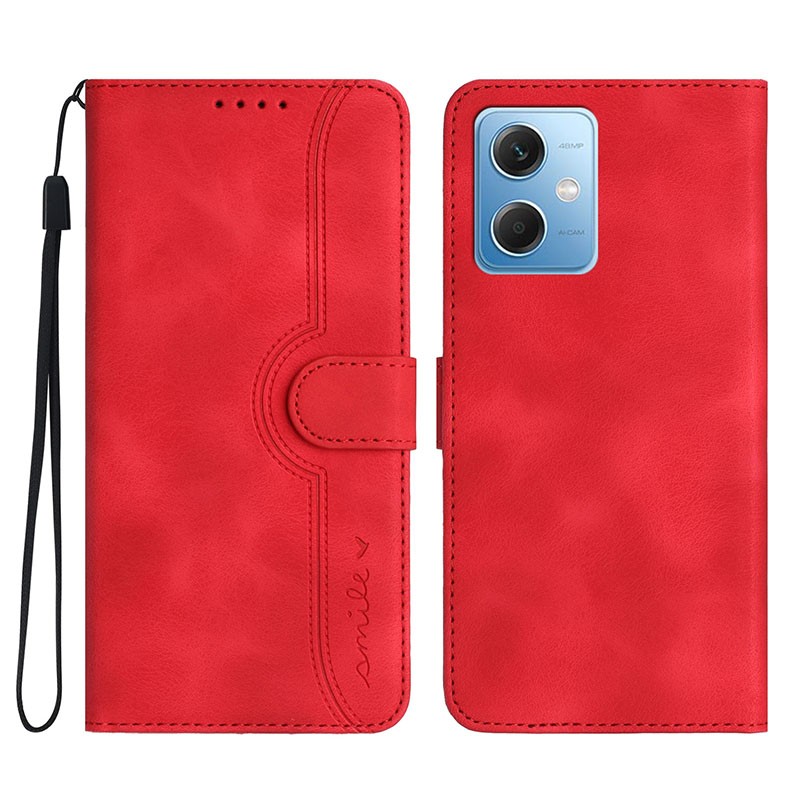 Xiaomi Redmi Note 12 Pro Plus Heart Skin Feel Θήκη Πορτοφόλι Red