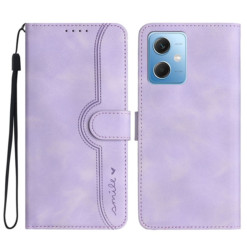 Xiaomi Redmi Note 12 Pro Plus Heart Skin Feel Θήκη Πορτοφόλι Purple