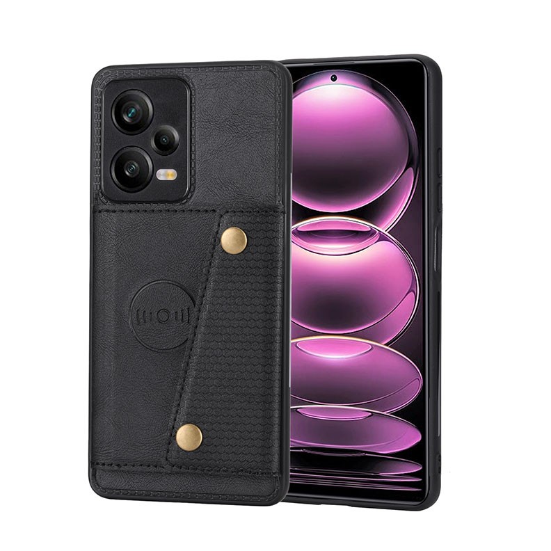 Xiaomi Redmi Note 12 Pro Plus Double Buckle Σκληρή Θήκη με Πορτοφόλι Black