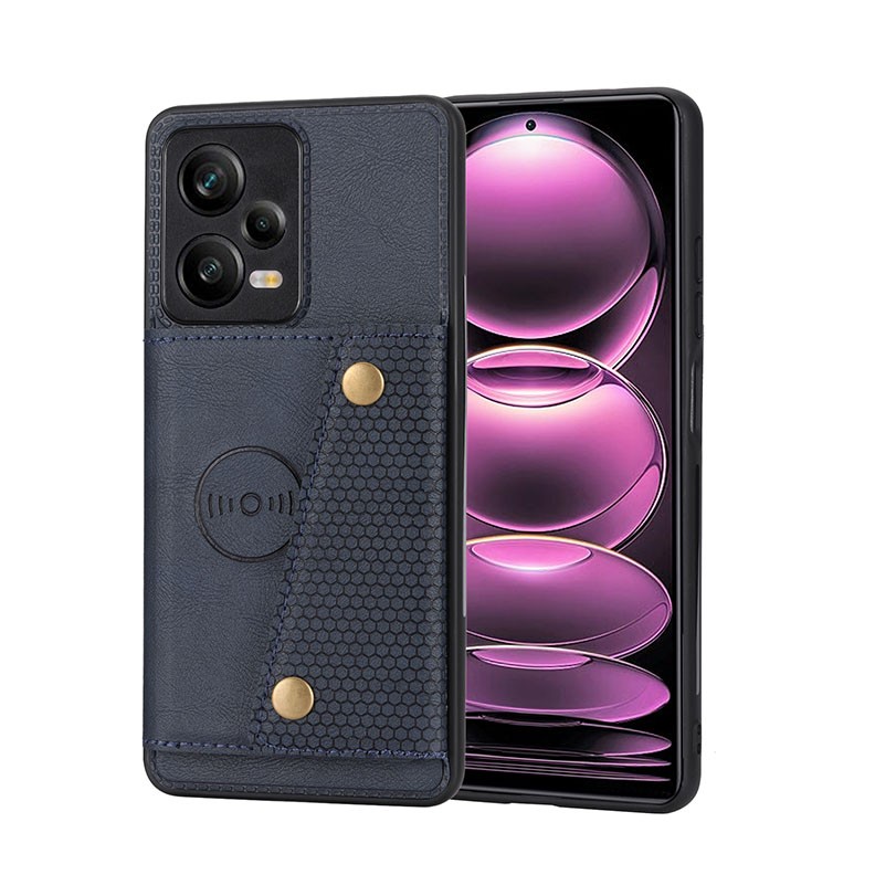 Xiaomi Redmi Note 12 Pro Plus Double Buckle Σκληρή Θήκη με Πορτοφόλι Blue