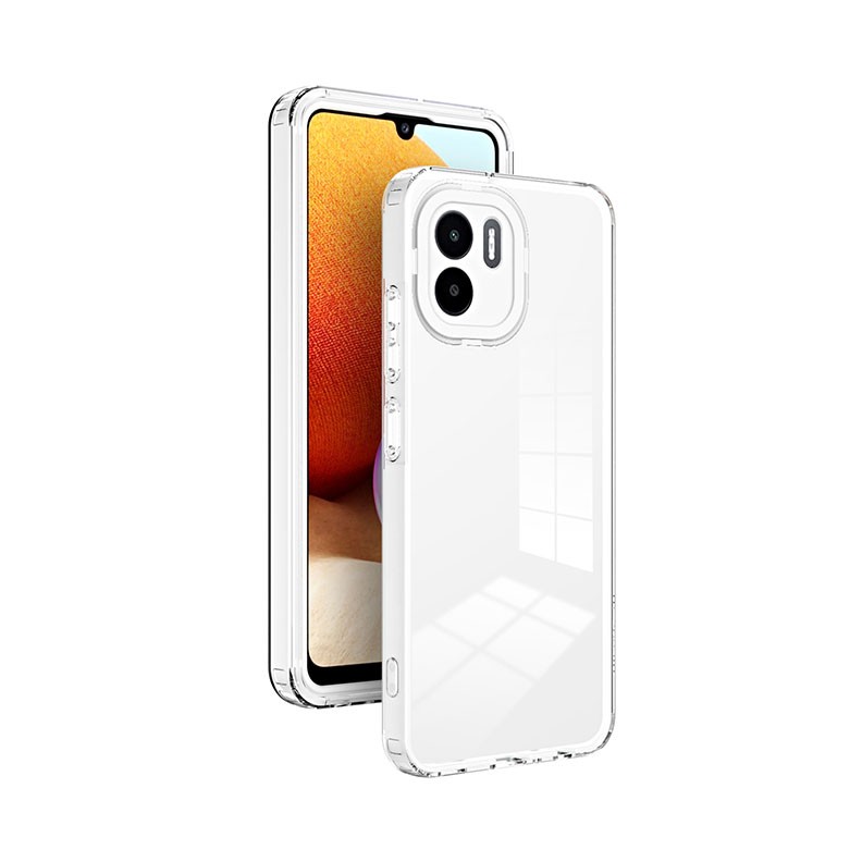 Xiaomi Redmi A1 / A2 Color Frame Διάφανη Θήκη Σιλικόνης White