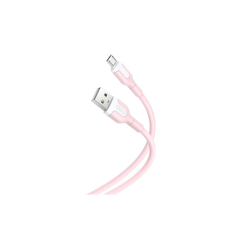 XO NB212 Micro USB Καλώδιο Φόρτισης 1m 2.1A Pink