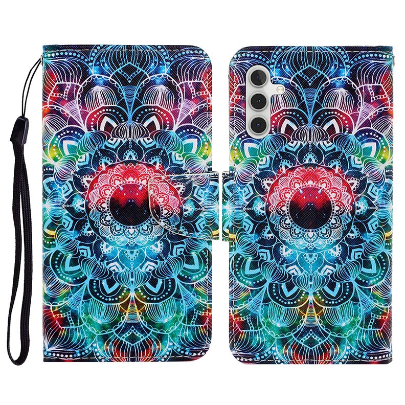 Samsung Galaxy A14 5G Colored Drawing Θήκη Πορτοφόλι Mandala