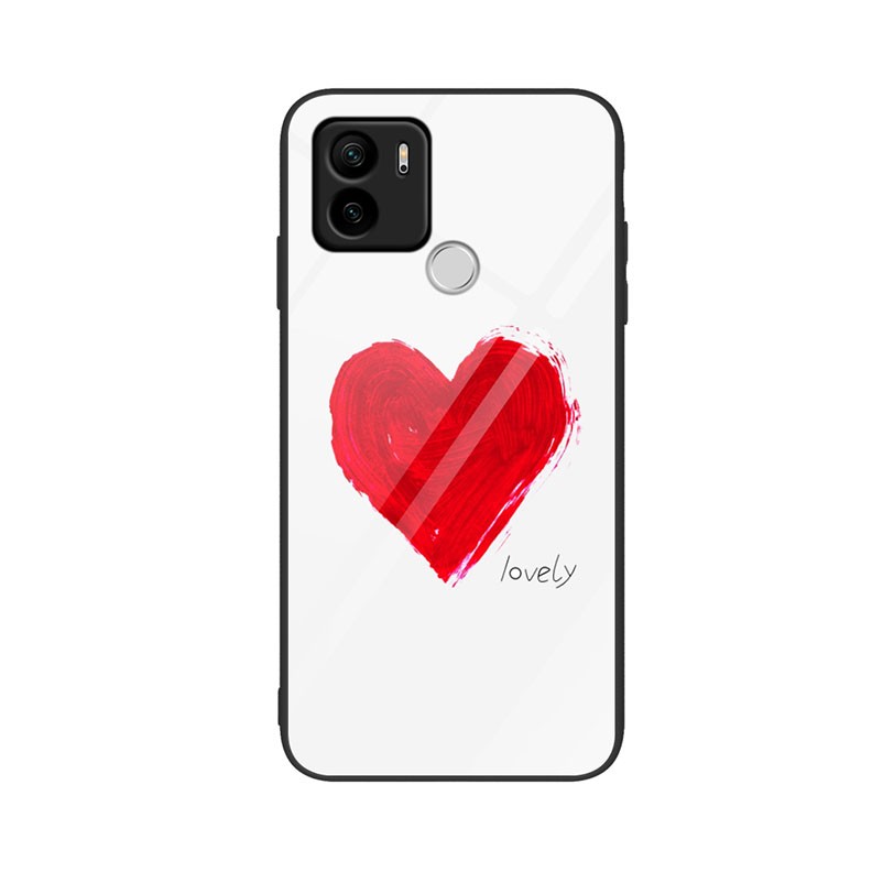 Xiaomi Redmi A1 / A2 Plus Painted Θήκη Σιλικόνης με Τζάμι Love