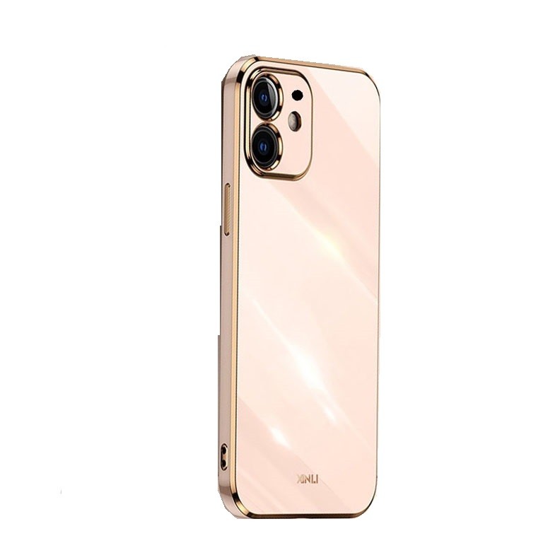 Apple iPhone 12 Mini XINLI Straight Θήκη Σιλικόνης Pink