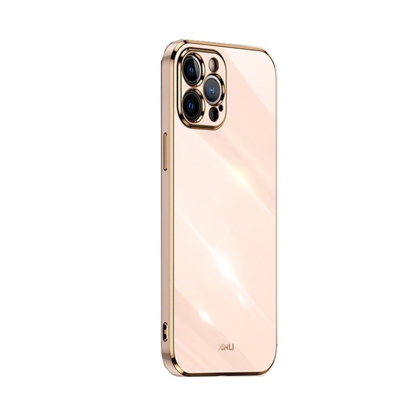 Apple iPhone 12 Pro XINLI Straight Θήκη Σιλικόνης Pink