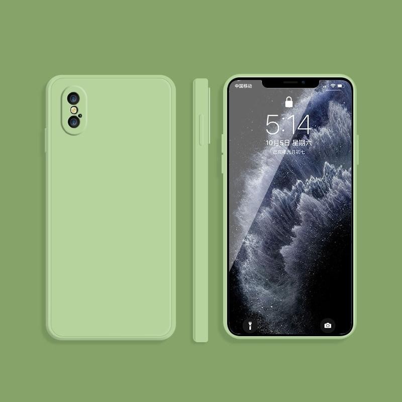 Apple iPhone Xs Max Imitation Liquid Θήκη Σιλικόνης Matcha Green