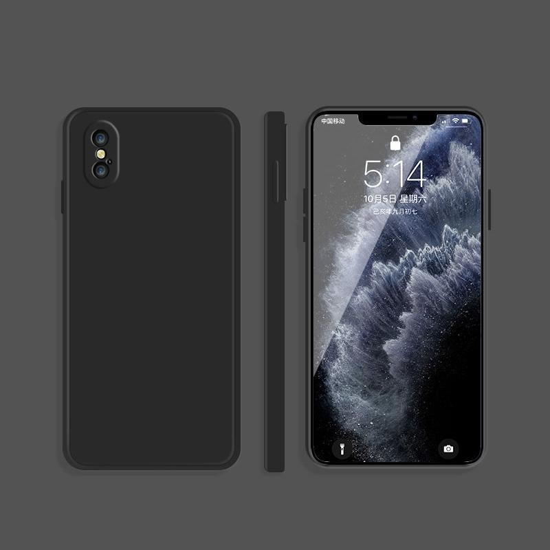 Apple iPhone X/Xs Imitation Liquid Θήκη Σιλικόνης Black