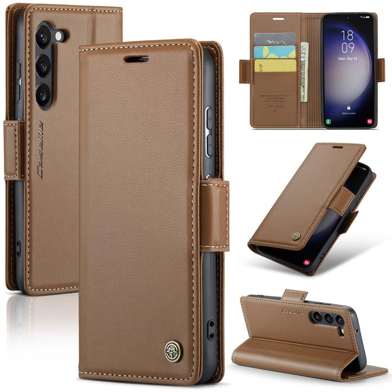 Samsung Galaxy S23 5G CaseMe 023 Luminus Θήκη Πορτοφόλι Brown