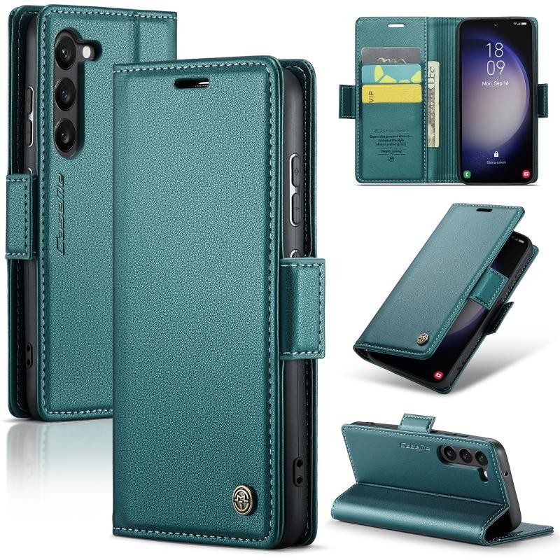 Samsung Galaxy S23 5G CaseMe 023 Luminus Θήκη Πορτοφόλι Green