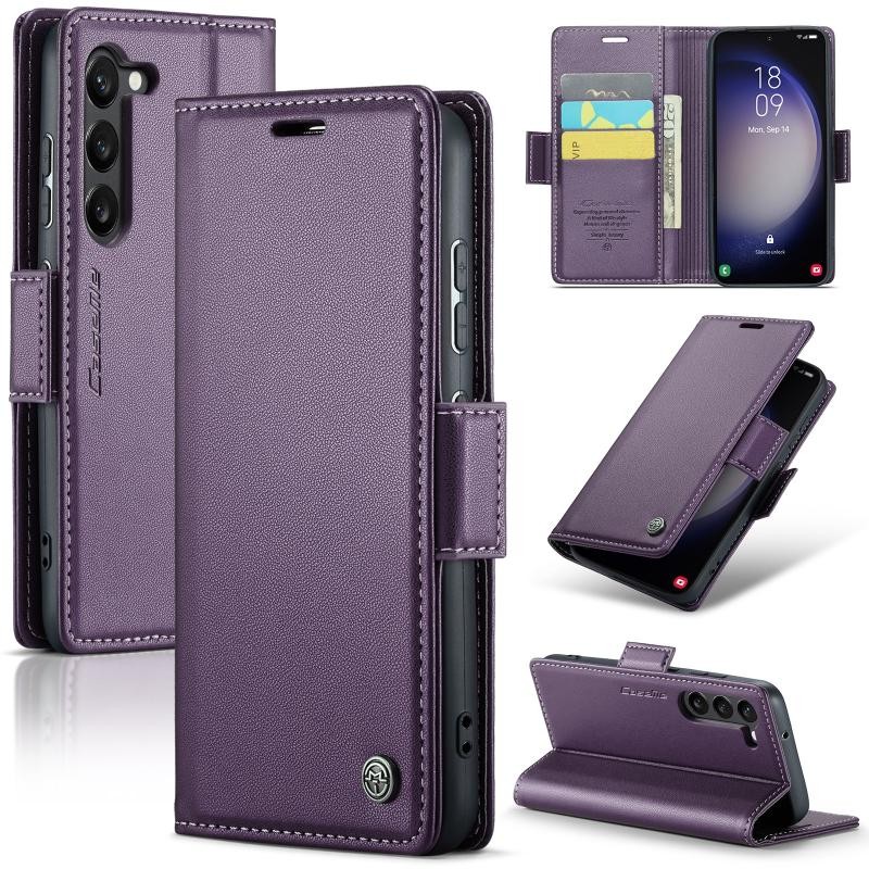 Samsung Galaxy S23 5G CaseMe 023 Luminus Θήκη Πορτοφόλι Purple